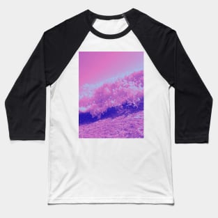 Ocean Wave in Pink Neon Gradient - Perfect for Ocean-Loving Girls Baseball T-Shirt